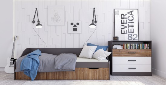 «Мальма» Модульная молодежная мебель Белый, Дуб Стирлинг / Графит «Мальма» Модульная молодежная мебель Белый, Дуб Стирлинг / Графит