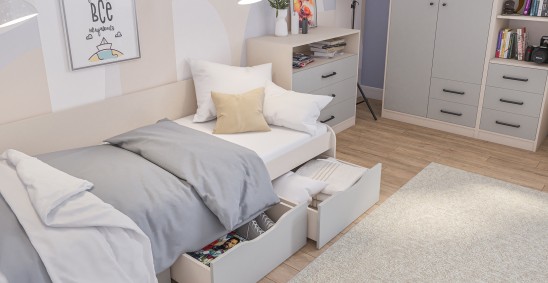 «Мальма» Модульная молодежная мебель Лунный камень / Персидский жемчуг