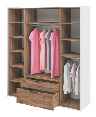 «Модена» Неман Шкаф 4-х створчатый с ящиками для одежды МН-048-14