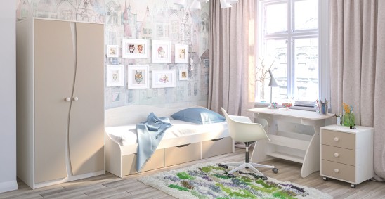 «Комби» Неман Кровать-тахта 80х190 с ящиками МН-211-02