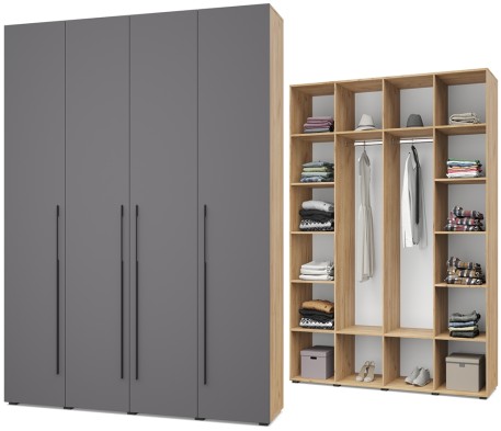 «Стоун» Шкаф 4-х створчатый С41