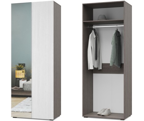 «Челси» Шкаф 2-х створчатый с зеркалом Ч21 «Челси» Шкаф 2-х створчатый с зеркалом Ч21