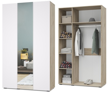 «Челси» Шкаф 3-х створчатый с зеркалом Ч31