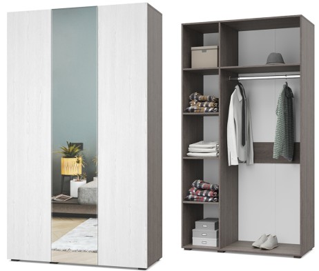 «Челси» Шкаф 3-х створчатый с зеркалом Ч31