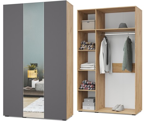 «Челси» Шкаф 3-х створчатый с зеркалом Ч31