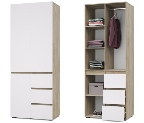 «Тифани» Шкаф 2-х створчатый с выдвижными ящиками Т24