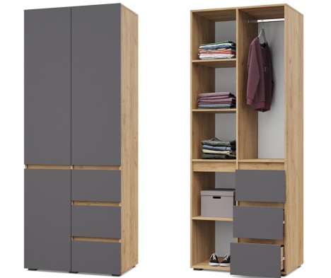 «Тифани» Шкаф 2-х створчатый с выдвижными ящиками Т24