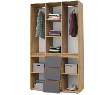 «Тифани» Шкаф 3-х створчатый с выдвижными ящиками Т34