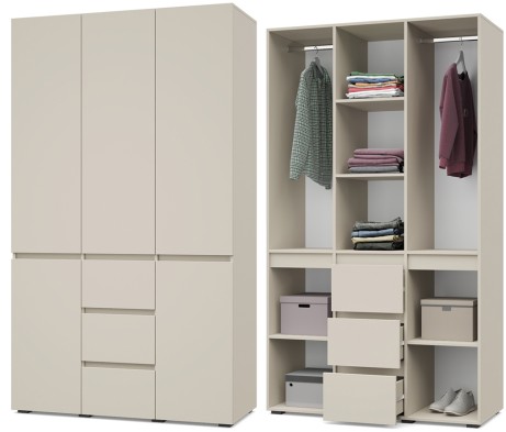 «Тифани» Шкаф 3-х створчатый с выдвижными ящиками Т34