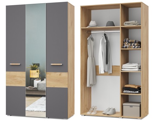 «Виора» Шкаф 3-х створчатый В31