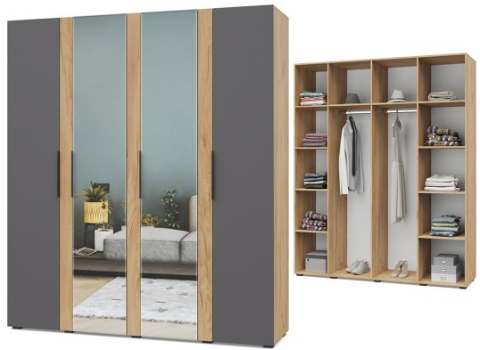 «Пандора» Шкаф 4-х створчатый П41/П42