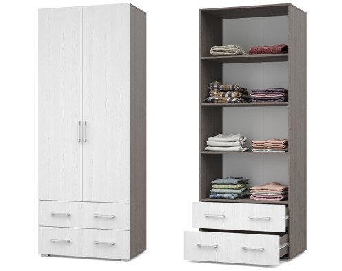 «Ева» Шкаф 2-х створчатый с выдвижными ящиками Е23