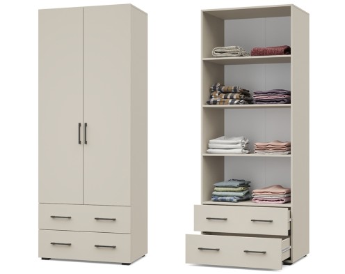 «Ева» Шкаф 2-х створчатый с выдвижными ящиками Е23