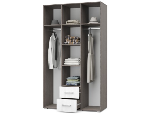 «Ева» Шкаф 3-х створчатый с зеркалом и выдвижными ящиками Е34