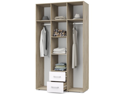 «Ева» Шкаф 3-х створчатый с зеркалом и выдвижными ящиками Е34