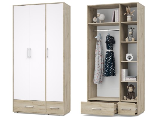 «Оливия» Шкаф 3-х створчатый с выдвижными ящиками О32 Модериум «Оливия» Шкаф 3-х створчатый с выдвижными ящиками О32 Модериум