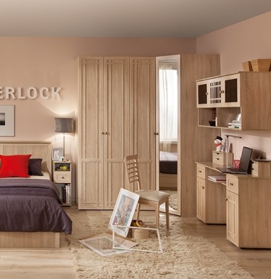 63 Шкаф угловой Зеркало «Sherlock» дуб сонома