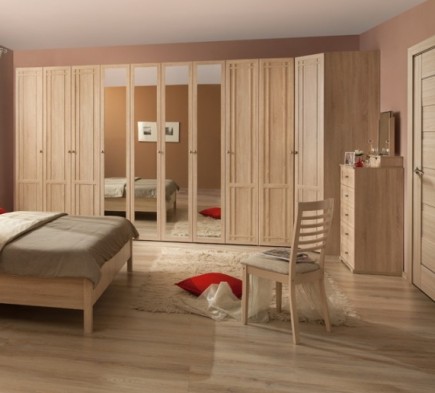 63 Шкаф угловой Зеркало «Sherlock» дуб сонома