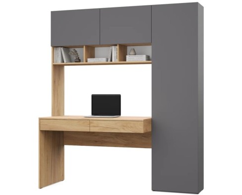 «Турин» Стол письменный с надстройкой (Модериум)