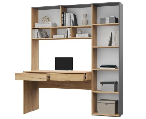 «Турин» Стол письменный с надстройкой (Модериум)