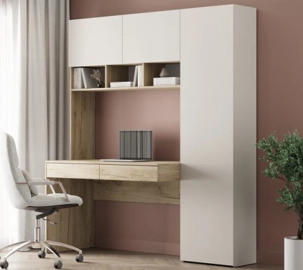 «Турин» Стол письменный с надстройкой (Модериум)