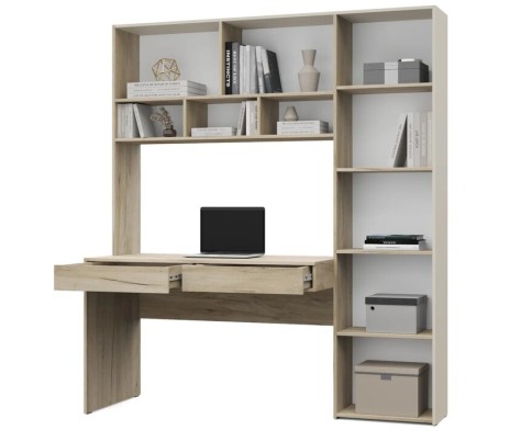 «Турин» Стол письменный с надстройкой (Модериум)