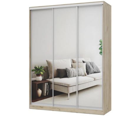 «Роланд» Шкаф-купе 1800 3 Зеркала Р183