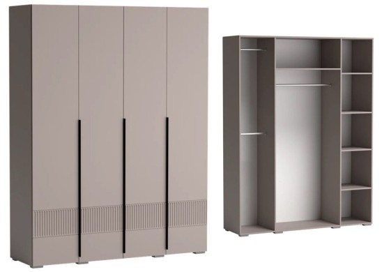 «Сатин» Шкаф 4-х створчатый М01