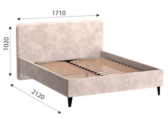 «Сатин» Кровать 1600 с ортопедическим основанием М10 «Сатин» Кровать 1600 с ортопедическим основанием М10
