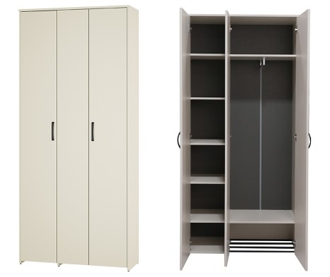 «Ольга-Сатин» Шкаф 3-х створчатый №33