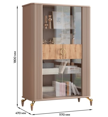 «Мадрид» Витрина 2 стеклодвери в стиле ар-деко