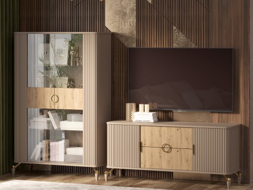 «Мадрид» Тумба под ТВ в стиле ар-деко