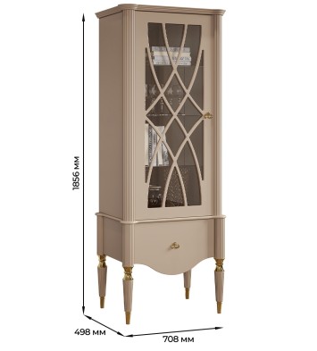 «София» Арида Пенал-витрина с 1 стеклодверью и выдвижным ящиком