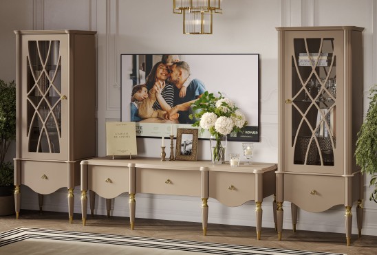 «София» Арида Пенал-витрина с 1 стеклодверью и выдвижным ящиком