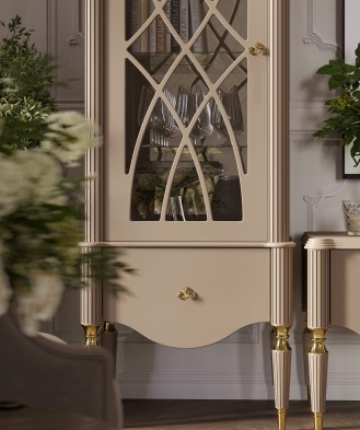 «София» Арида Пенал-витрина с 1 стеклодверью и выдвижным ящиком