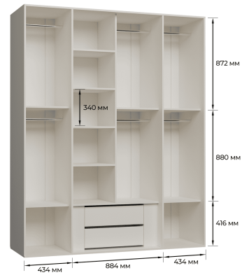«Диана» Шкаф 4-х створчатый