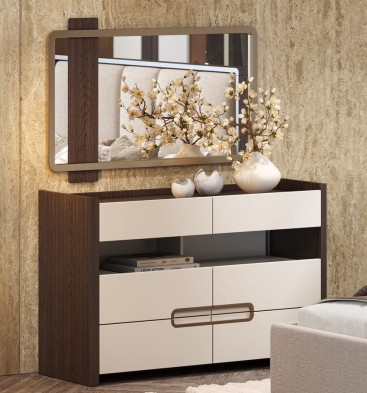 «Диана» Модульный спальный гарнитур (Венге/Крем)