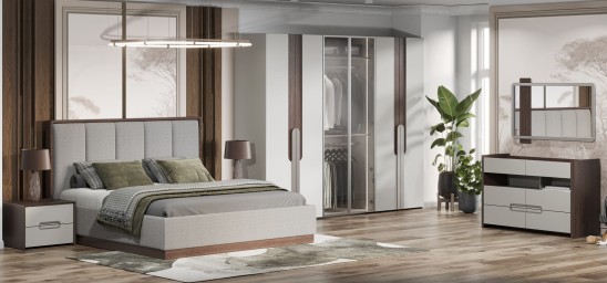 «Диана» Модульный спальный гарнитур (Венге/Серый Кашемир)