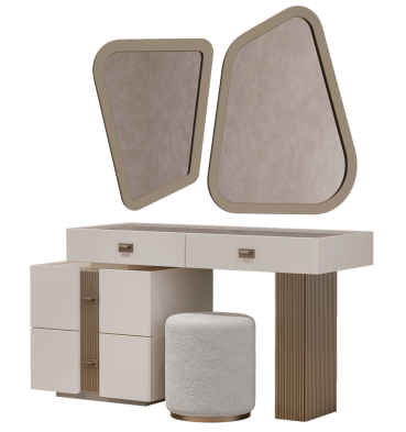 «Леонардо» Туалетный стол с зеркалом и пуфом «Леонардо» Туалетный стол с зеркалом и пуфом