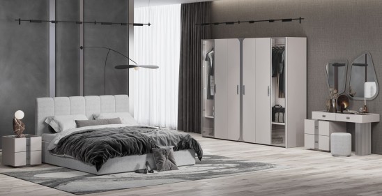 «Леонардо» Туалетный стол с зеркалом и пуфом «Леонардо» Туалетный стол с зеркалом и пуфом