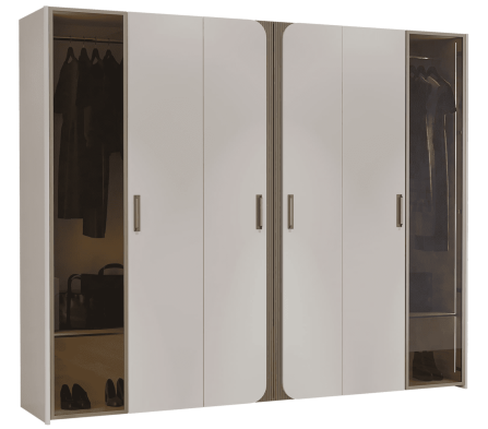 «Леонардо» Шкаф 6-ти створчатый остекленный «Леонардо» Шкаф 6-ти створчатый остекленный