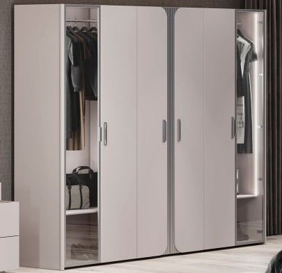 «Леонардо» Шкаф 6-ти створчатый остекленный «Леонардо» Шкаф 6-ти створчатый остекленный