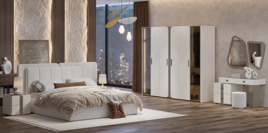 «Леонардо» Шкаф 6-ти створчатый остекленный «Леонардо» Шкаф 6-ти створчатый остекленный