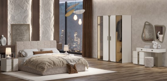 «Леонардо» Кровать двуспальная с подъемным мех-мом (малое изголовье)