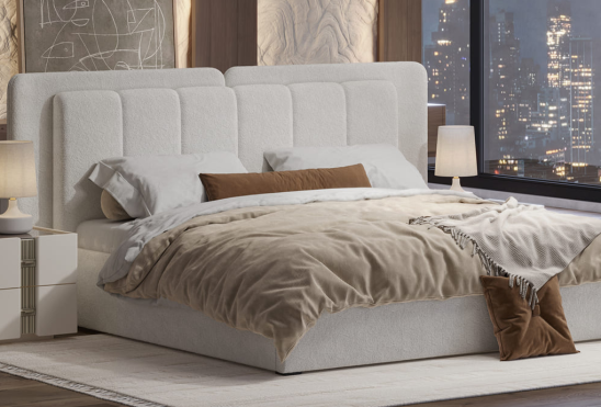 «Леонардо» Кровать двуспальная с ортопедическим основанием (малое и большое изголовье) «Леонардо» Кровать двуспальная с ортопедическим основанием (малое и большое изголовье)