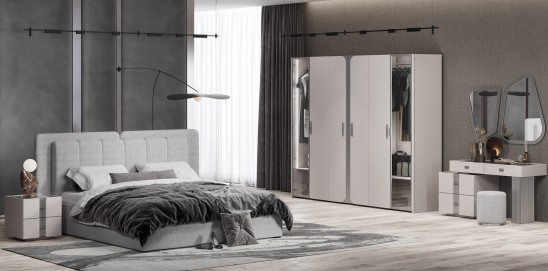 «Леонардо» Кровать двуспальная (Шенил букле серый) с подъемным мех-мом (малое и большое изголовье) «Леонардо» Кровать двуспальная (Шенил букле серый) с подъемным мех-мом (малое и большое изголовье)