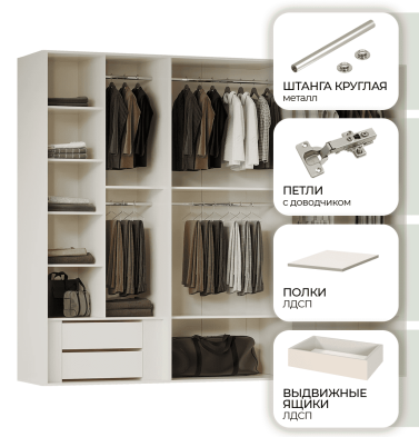 «Мария Стайл» Шкаф для одежды 6-ти дверный