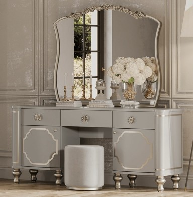 «Мария» Арида Туалетный стол с зеркалом и пуфом