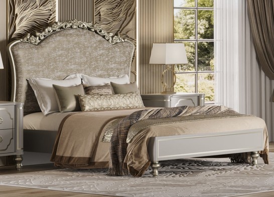 «Мария» Арида Кровать двуспальная (платина) с ортопедическим основанием