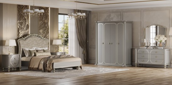 «Мария» Арида Кровать двуспальная (платина) с подъемным мех-мом